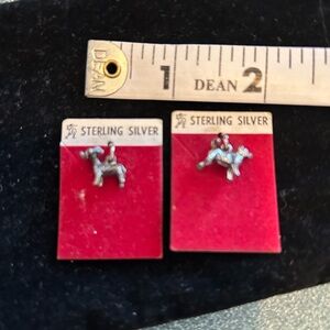 Sterling Silver Big Horn Sheep and Wolf/Dog charm.